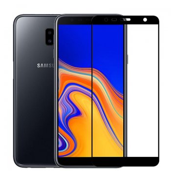 5D Aizsargstikls Samsung Galaxy J6+ 2018 (J610F), Melns Pilna Pārklājuma (Tempered Glass)