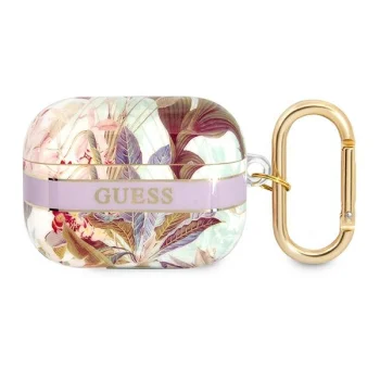 Guess AirPods Pro Cover Flower Strap Collection Purple