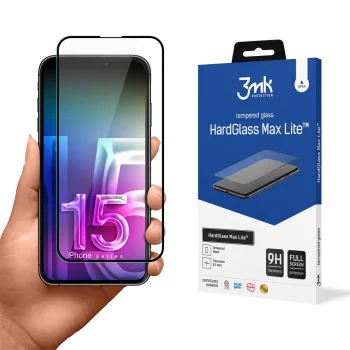 Apple iPhone 15 Plus 6.7'' Защитное Стекло на Весь Экран | 3MK HardGlass Max Lite 5D Tempered...