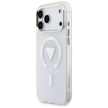 Guess IML Gradient Triangle Logo MagSafe vāciņš iPhone 17 Pro Max, Caurspīdīgs