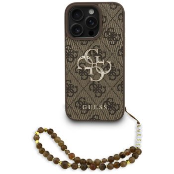 Guess 4G Strap Classic Logo Case for iPhone 16 Pro, Brown