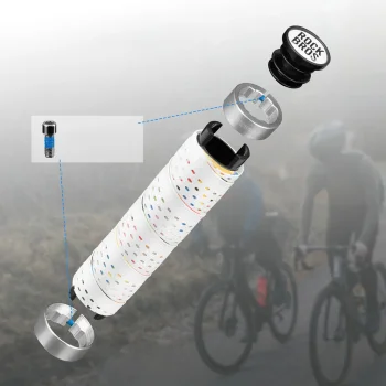 Rockbros GR0112 velosipēda stūres rokturi, balti