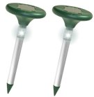 Saules enerģijas kurmju atbaidītājs ar LED, 2 gab. komplekts