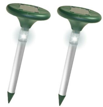 Солнечный отпугиватель кротов с LED подсветкой, 2 шт. в комплекте