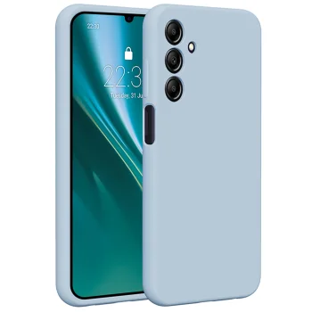 Силиконовый чехол Etteri Silicone Case для Samsung Galaxy A25 5G (Global), светло-синий