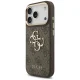 Guess 4G Classic Logo vāciņš ar siksniņu iPhone 17 Pro - Brūns