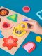 Attīstošā koka puzle ar formām Montessori figūru šķirotājs