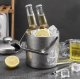 1.3L Ice Bucket with Tongs and Spoon Mini Portable Stainless Steel Champagne Wine Beer Bucket for Bar Party Event