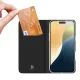 Чехол-книжка Dux Ducis Skin Pro для iPhone 16 Plus с карманом для карт, черный