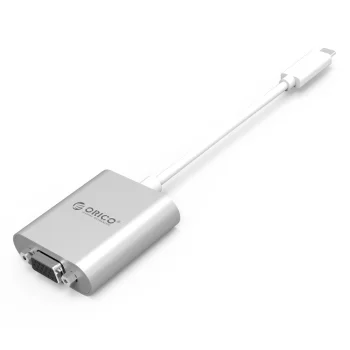 Orico PTAV USB-C to VGA & 3.5mm Audio Adapter 0.15m Silver