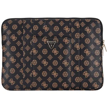 Guess Sleeve Peony Pocket Triangle 14" klēpjdatora soma - melna | Laptop Bag Black