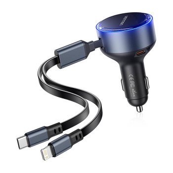Auto lādētājs Vention FFOB0 60W USB-C Lightning