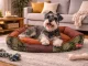 Soft Rectangular Dog Bed, 70 x 55 cm