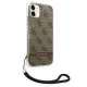 Guess 4G Print Strap Case for iPhone 11 / XR, Brown