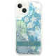 Guess Flower Liquid Glitter vāciņš iPhone 14 - Zaļš