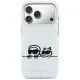 Karl Lagerfeld IML Karl & Choupette Peekaboo Logo MagSafe vāciņš iPhone 17 Pro Max, Balts