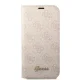 Apple iPhone 14 Plus 6.7\" Guess 4G Vintage Gold Logo Book Case Cover (GUBKP14MHG4SHP), Pink | Telefona Maciņš Vāks...