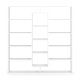 Modernhome WYJ-400 Bookcase, 14 Shelves, White