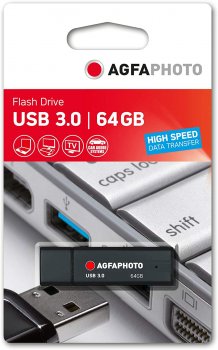 AgfaPhoto 64 GB USB 3.0 Flash Drive USB Stick, Black | USB Zibatmiņa Fleška