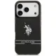 U.S. Polo Assn. iPhone 17 Pro vāciņš DH and Bottom Stripe Logo MagSafe, melns