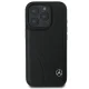 Apple iPhone 16 Pro Max 6.9\" Mercedes MB Curved Stitches Leather Case Cover, Black | Чехол Кейс Бампер...