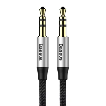 Baseus Yiven Audio Cable Mini Jack 3,5mm AUX, 1.5m, Black+Silver | Аудио Провод Кабель