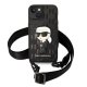 Karl Lagerfeld Monogram Ikonik Patch Case for iPhone 14, Black
