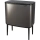 Бак для сортировки мусора Brabantia Bo Touch Bin, 3 x 11 л, Platinum