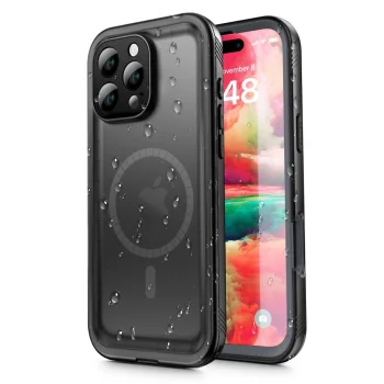Apple iPhone 16 Pro 6.3'' Tech-Protect ShellBox MagSafe IP68 Case Cover, Black | Telefona Vāciņš Maciņš Apvalks...