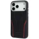 Audi R8 Genuine Leather MagSafe vāciņš iPhone 17 Pro, melns/sarkans