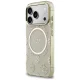 Чехол Guess IML Peony Dot MagSafe для iPhone 17 Pro, бежевый