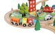 Wooden Children Toy Railway Train Track Car Road, 88 elements