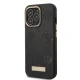 Чехол Guess Peony Logo Plate MagSafe для iPhone 13 / 13 Pro, черный