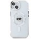 Чехол Karl Lagerfeld IML Metal Karl Head MagSafe для iPhone 15, Белый