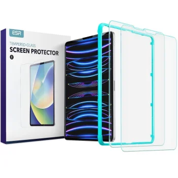Apple iPad Pro 12.9'' (2020 2021 2022) Tempered Glass ESR | Aizsargstikls (Šaurs līdz Izliekumiem) 2 gab.