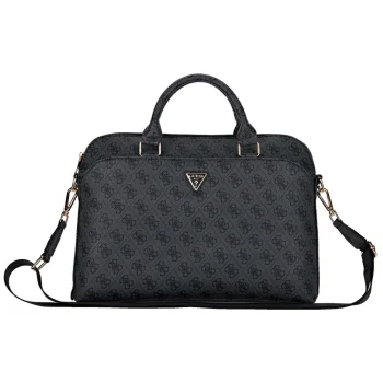 Guess 4G Zipper Pocket & Triangle Logo 15" portatīvā datora soma, melna