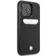 BMW Leather Card Slot vāciņš iPhone 14 Pro, melns