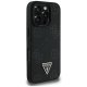 Guess Grained Hot Stamp Peony Triangle Logo MagSafe Phone Case Cover iPhone 16 Pro Max - Black