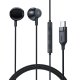 Acefast L2 in-ear austiņas ar USB‑C savienotāju, mikrofonu un vadības pulti, 1,2 m – melnas