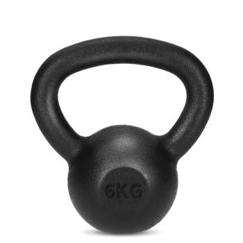 4FIZJO Cast Iron Kettlebell 6 kg, Black
