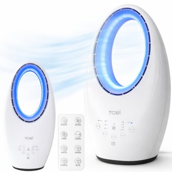Bladeless Tower Fan with Remote Control and Touch Panel