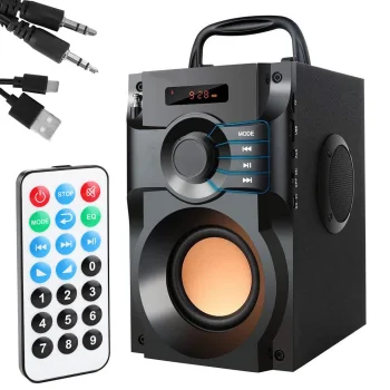 A11 pārnēsājams Bluetooth skaļrunis ar radio, tālvadības pulti un displeju, 10W, melns