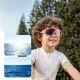 Rockbros SP383 bērnu velobrilles, polarizētas UV400, matēti balts rāmis, sarkanas lēcas