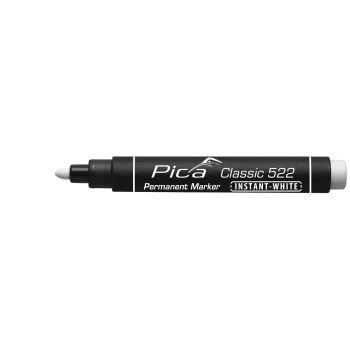 Перманентный маркер Pica INSTANT 522, круглый наконечник 1-4 мм, белый