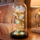 Eternal Rose in Glass Dome with LED Light and Gift Box