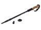 Skandināvu teleskopiskās nūjošanas staigāšanas nūjas 2 gab. ar korķa rokturi, Melns | Anti-Shock Nordic Walking...