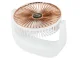 Bezvadu galda ventilators, balts/zelta