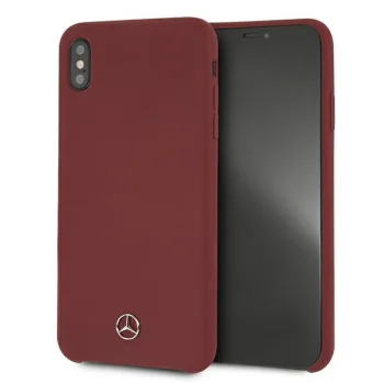 Чехол Mercedes для iPhone Xs Max Silicone Line, красный