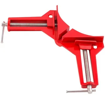 90° Corner Clamps for Woodworking, Set of 4, 75 mm, Red