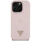 Чехол Guess Grained Hot Stamp Peony MagSafe для iPhone 16 Pro, Розовый